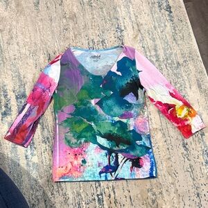 Colorful Floral Print Top